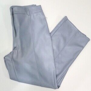 7 FOR ALL MANKIND Blue Faux Leather Cropped Leg Pants NWT size L